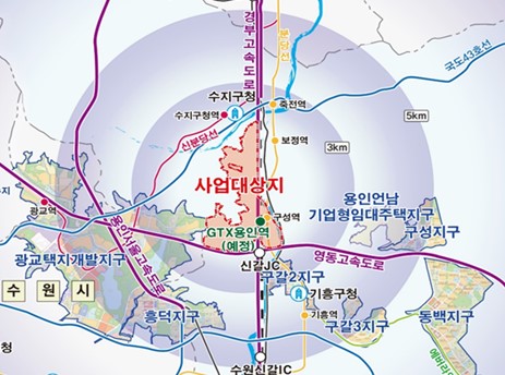 용인 위치도.