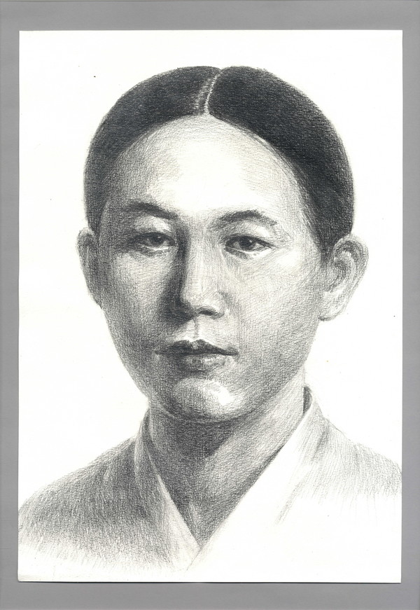 이선경 상상화-언니 이현경 사진을 토대로 그린 초상화.